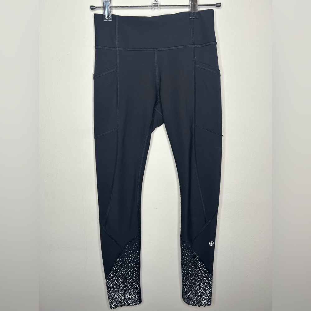 Lululemon Tight Stuff Tight II 25" Black Running Workout Activewear Legging sz 2 - Picture 2 of 11